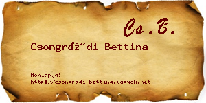 Csongrádi Bettina névjegykártya