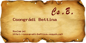 Csongrádi Bettina névjegykártya