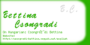 bettina csongradi business card